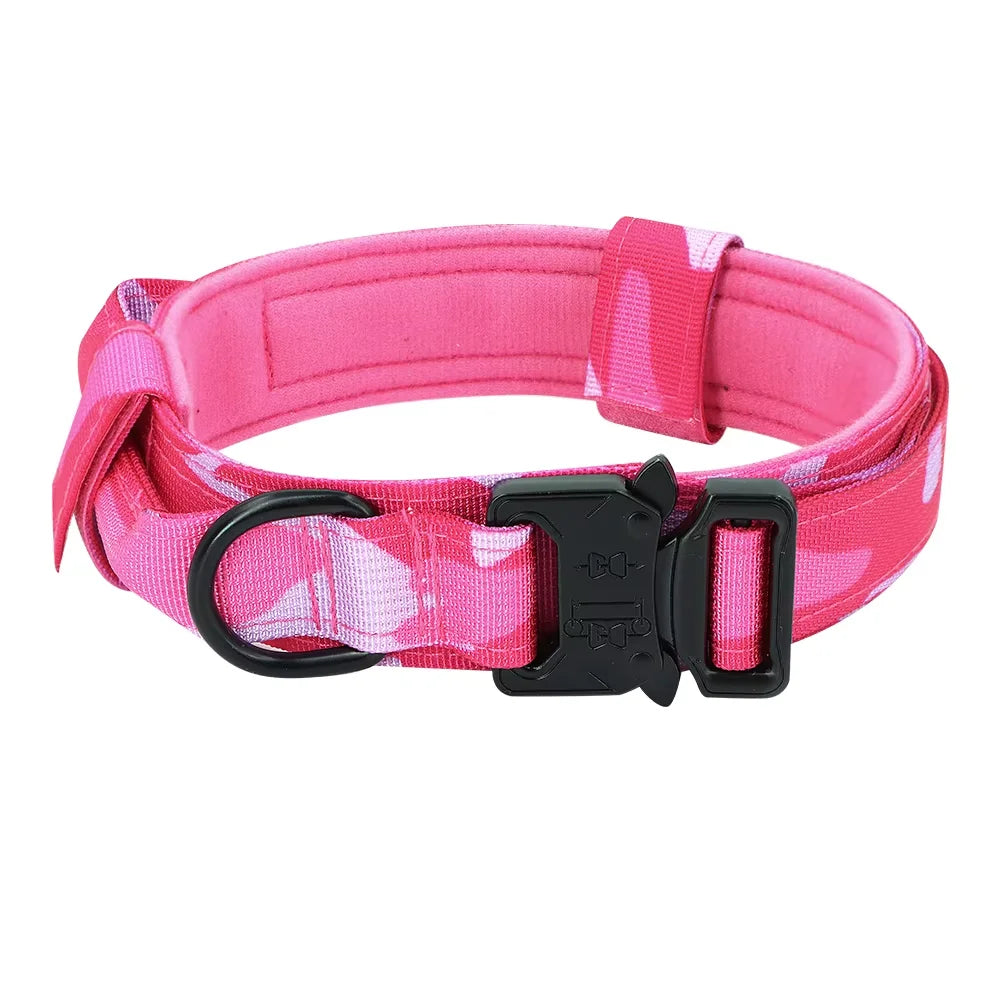 Adjustable Nylon Dog Collar And Leash Set With Quick Release Buckle