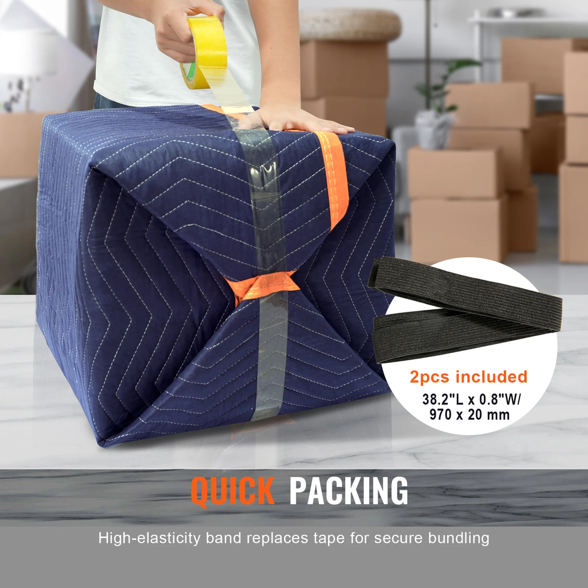 SucceBuy Heavy Duty Moving Blankets for Furniture and Appliance Protection