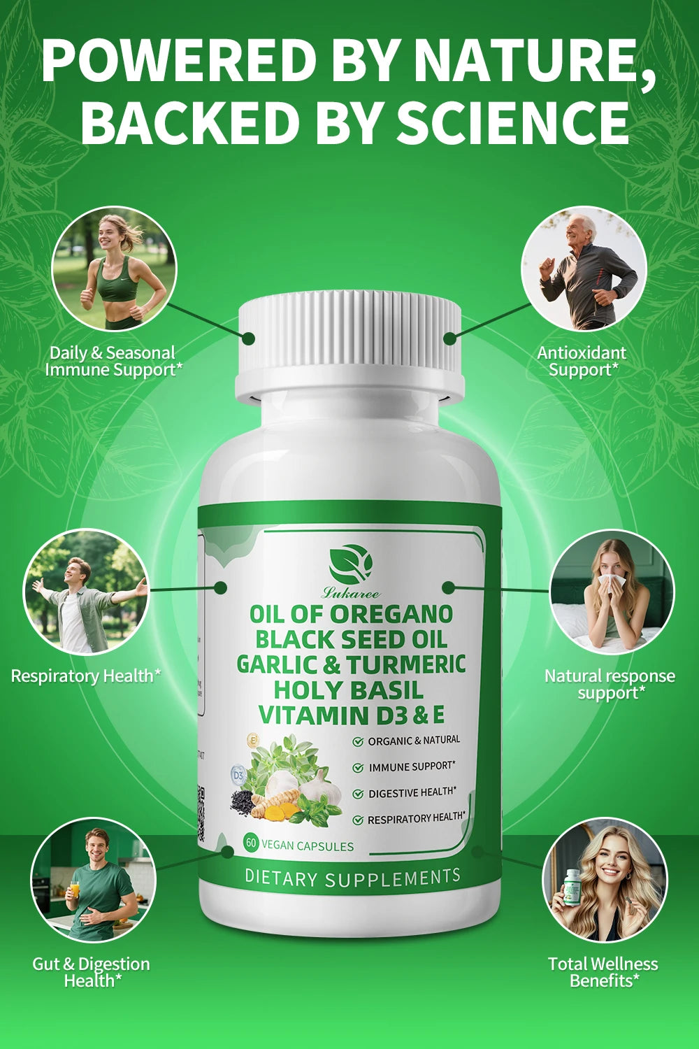 Beworths Oregano Oil Capsules With Garlic Turmeric Holy Basil Support