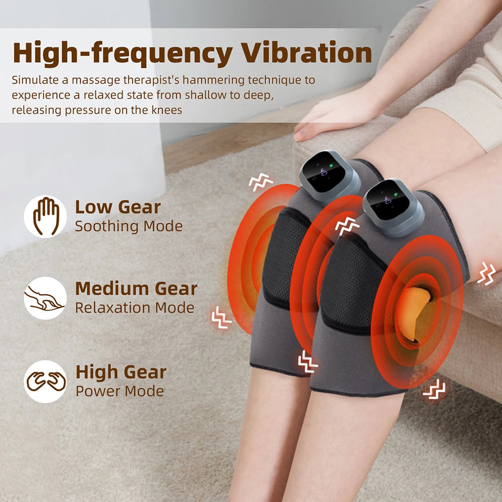 Foreverlily Heated Knee Massager With Vibration Hot Compress Brace