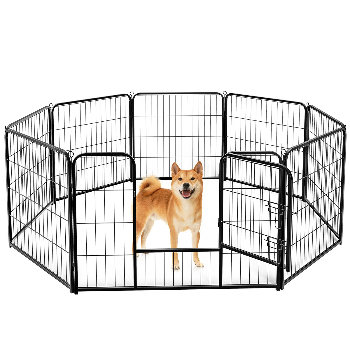 JHK Metal Foldable Dog Playpen And Outdoor Pet Exercise Fence