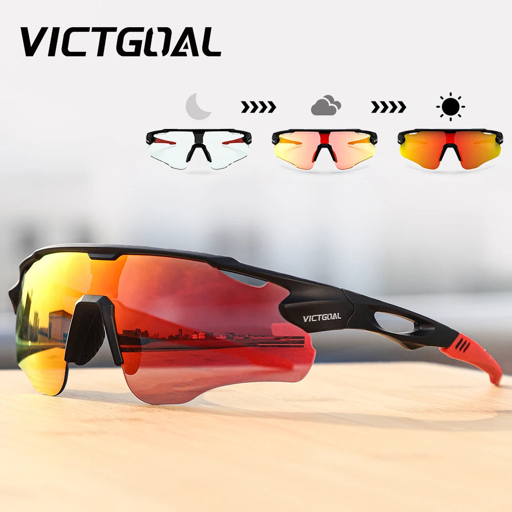 Victgoal Photochromic Cycling Sunglasses UV400 TR-90 Sports Protection Eyewear
