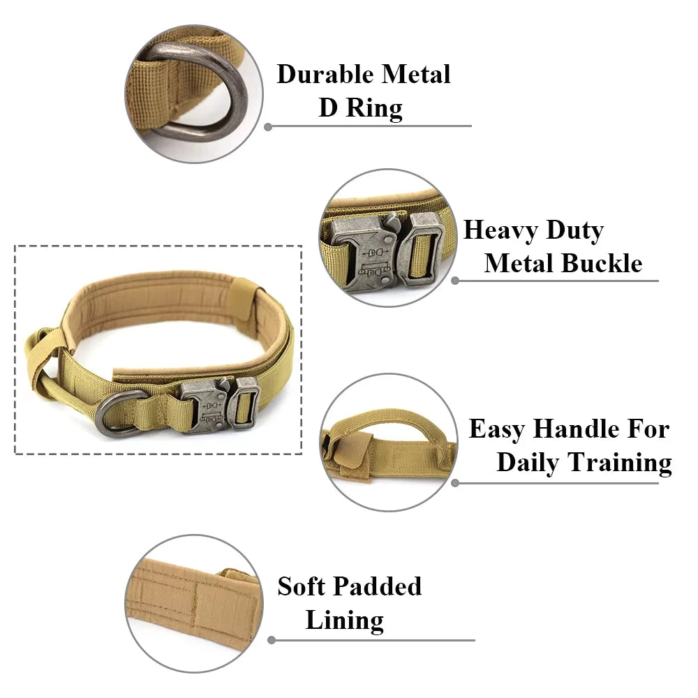 Adjustable Nylon Dog Collar And Leash Set With Quick Release Buckle