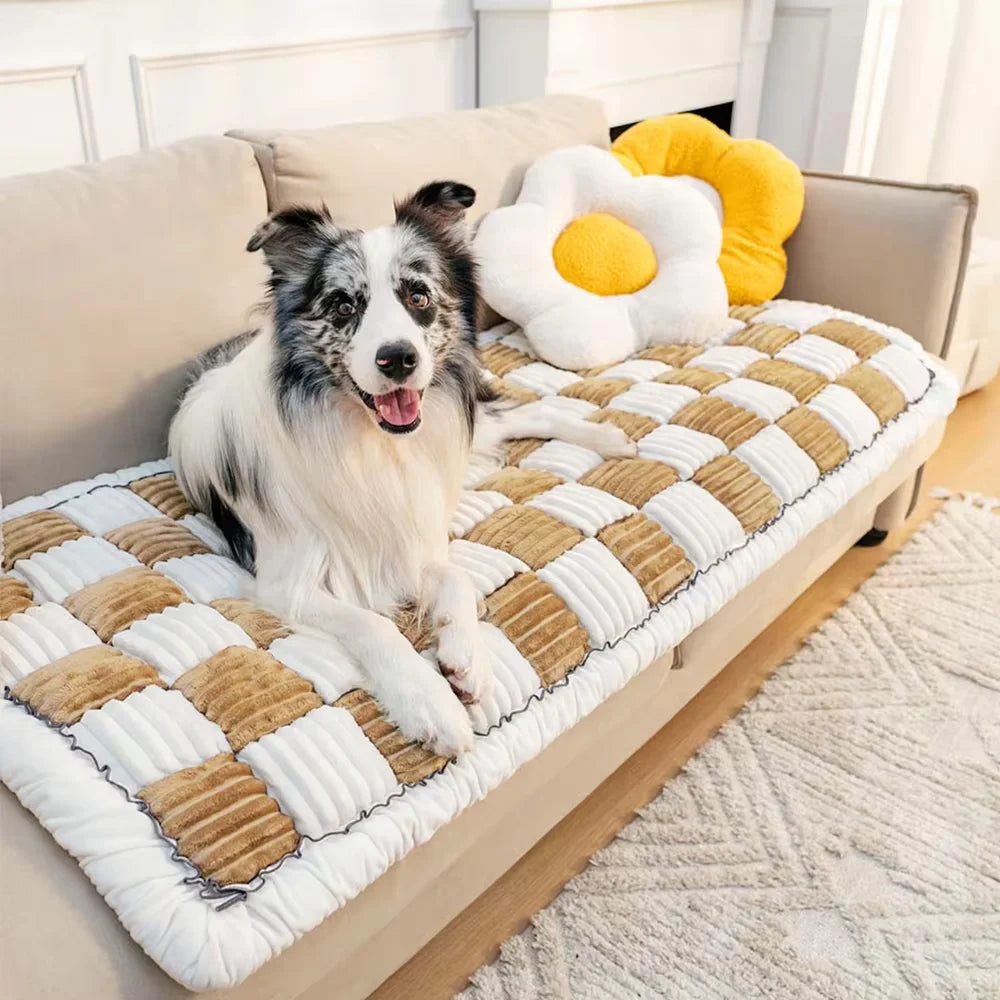 CWV Warm Anti Slip Coral Fleece Pet Bed Mat Protector