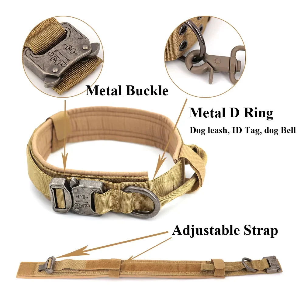 Adjustable Nylon Dog Collar And Leash Set With Quick Release Buckle
