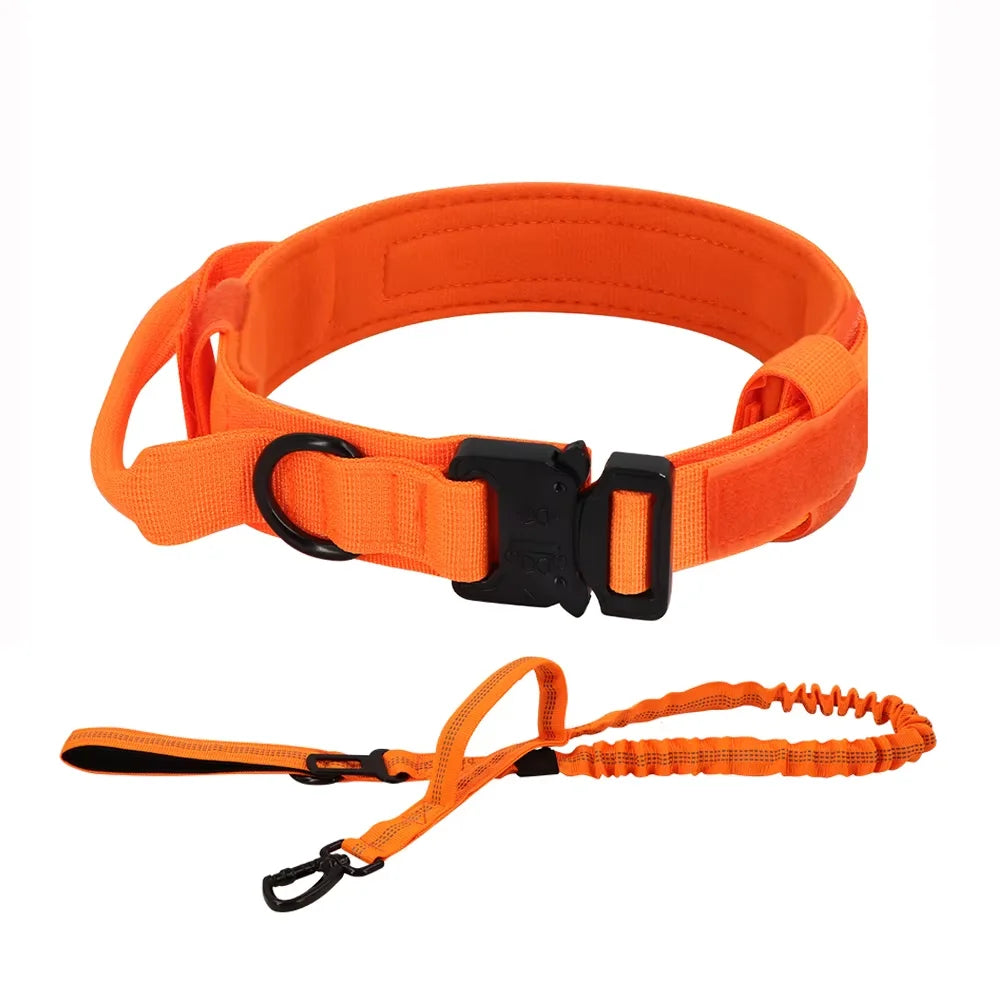 Adjustable Nylon Dog Collar And Leash Set With Quick Release Buckle
