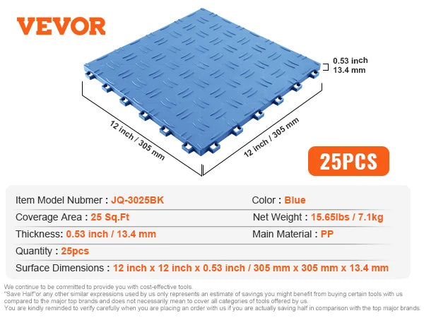 Interlocking Double Sided Non Slip Garage Floor Tiles