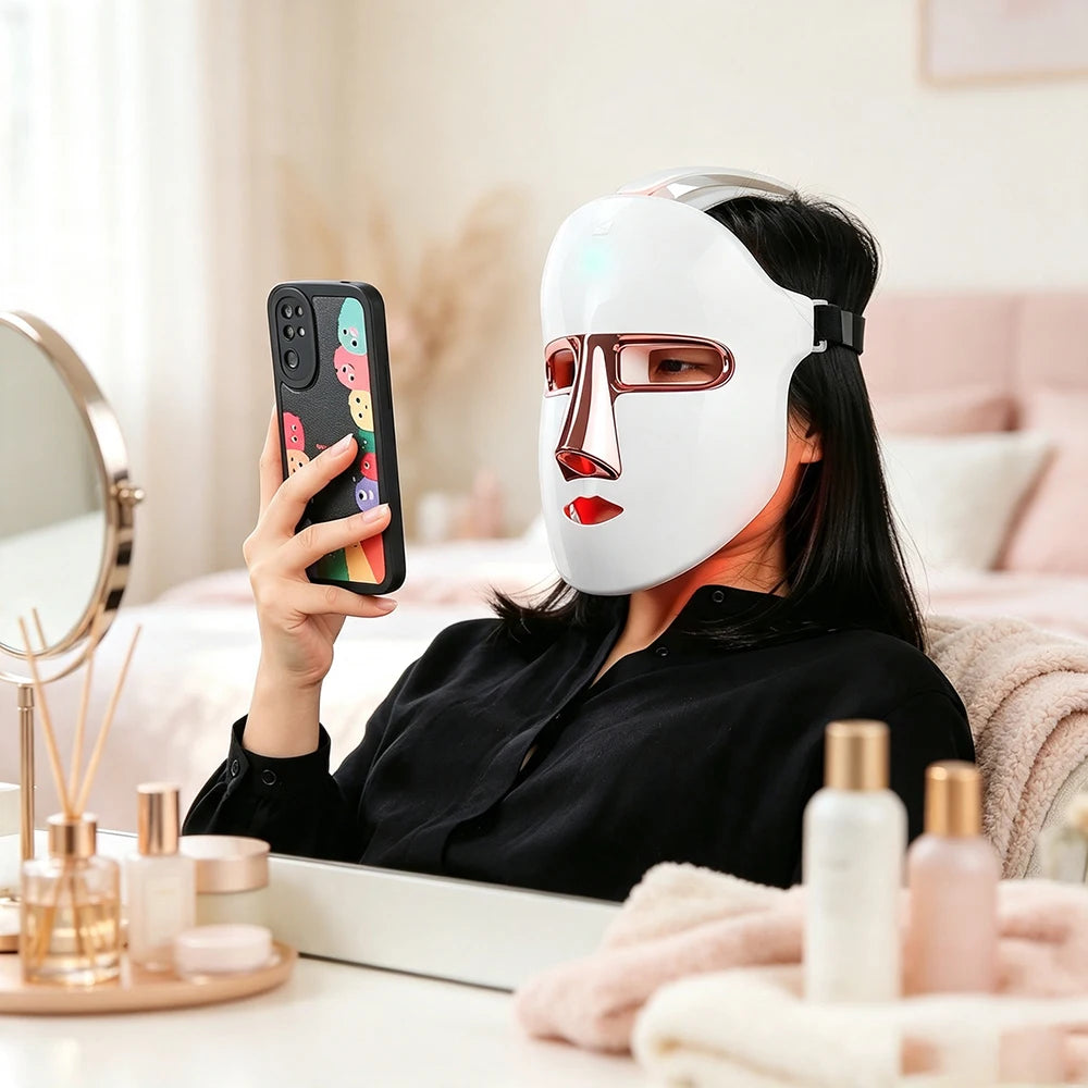 Foreverlily Wireless Led Photon Face Mask Skin Rejuvenation Therapy
