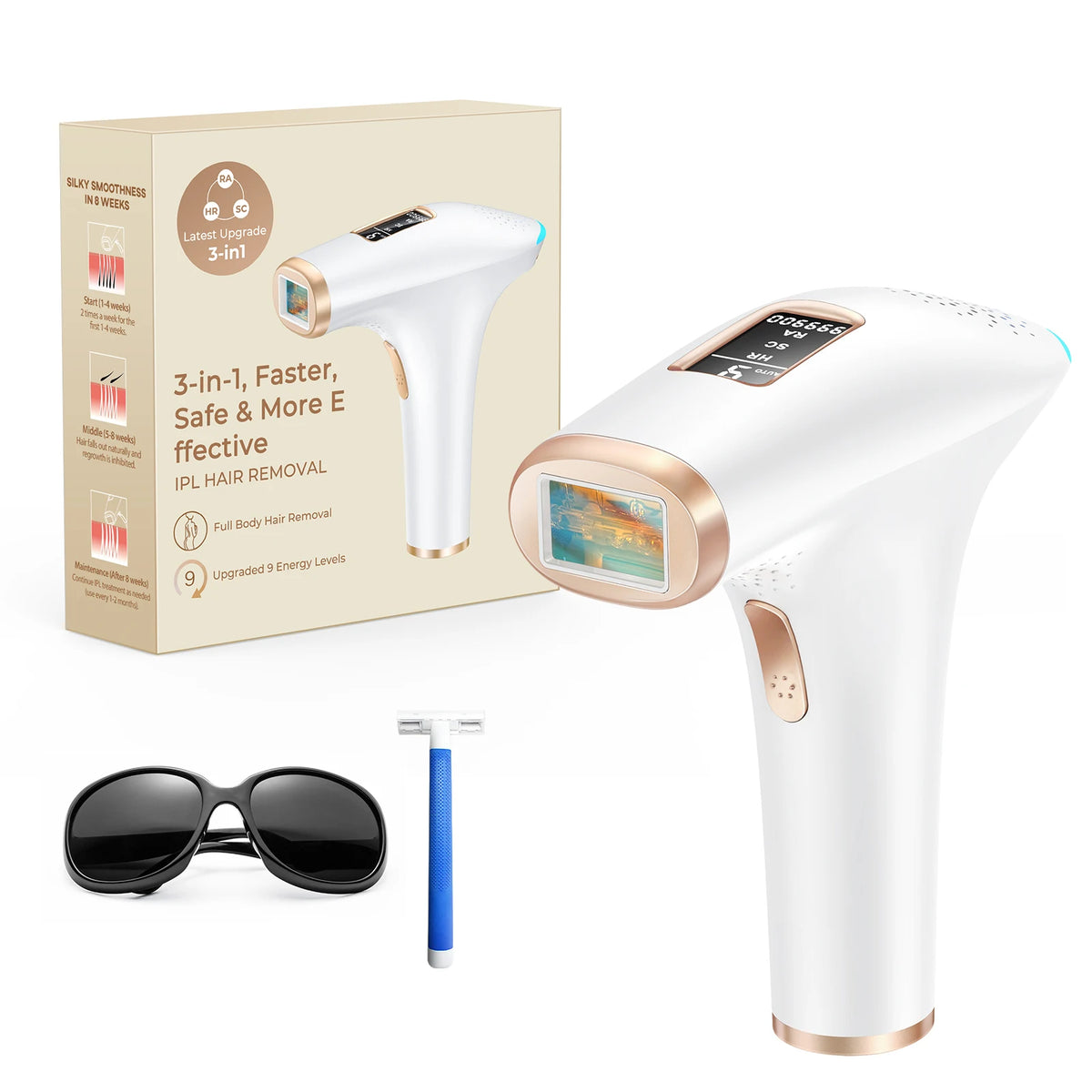 Lysmoski IPL Hair Removal Epilator Device For Full Body