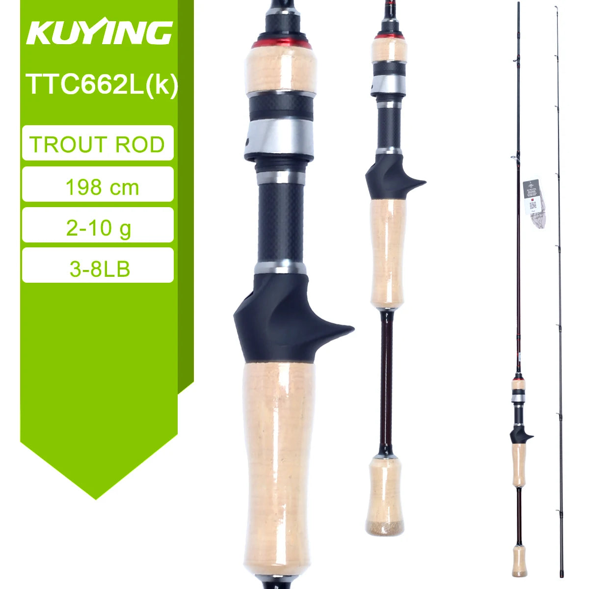 Kuying Teton Carbon Baitcasting Spinning Fishing Rod