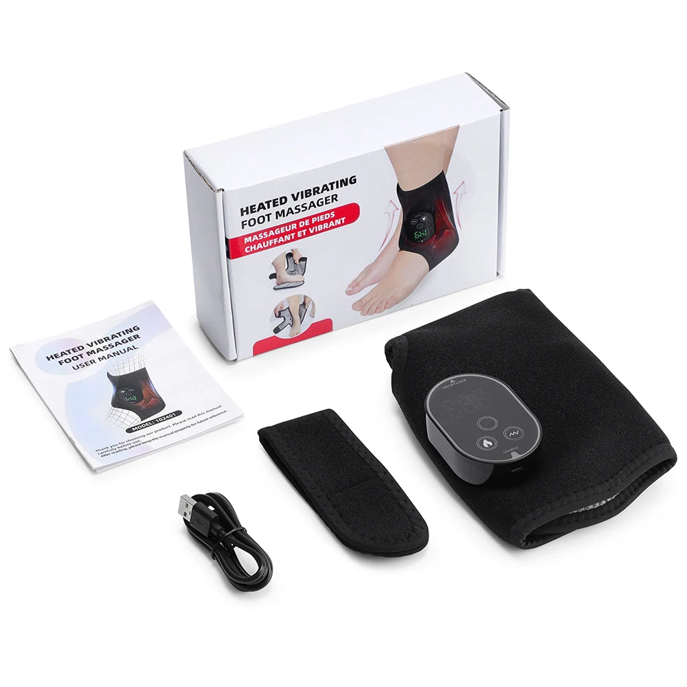 Hailicare Electric Foot And Ankle Massager Heating Vibration Support