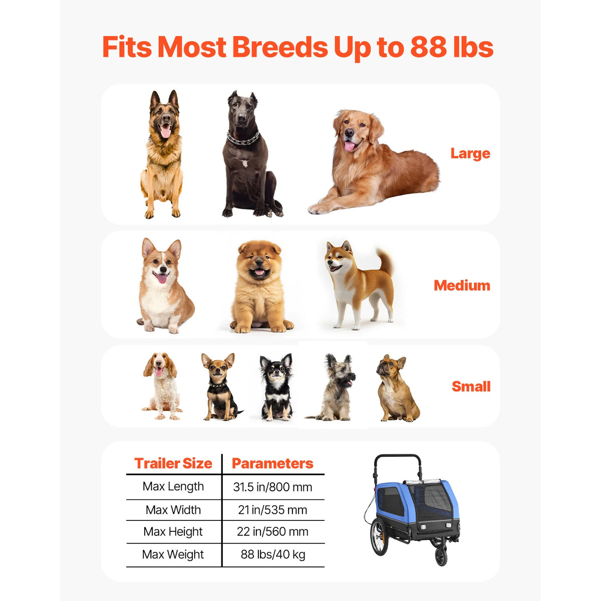 Double Function Dog Bike Trailer And Portable Pet Stroller