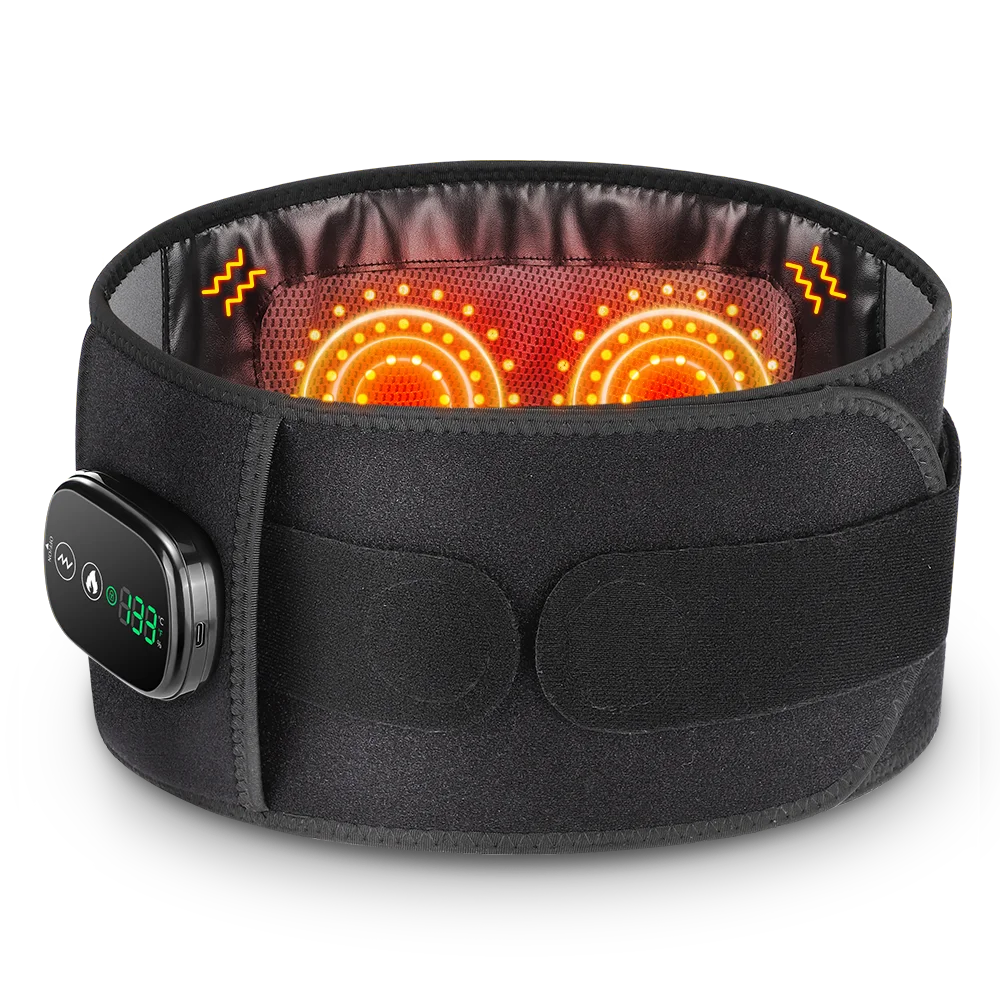 Hailicare Rechargeable Heated Waist Massager Red Light Muscle Relief Belt