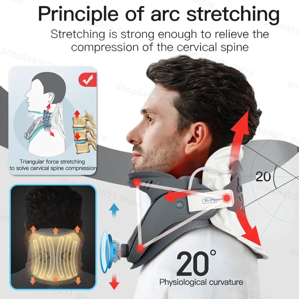 Adjustable Cervical Neck Traction Device For Home Spinal Support