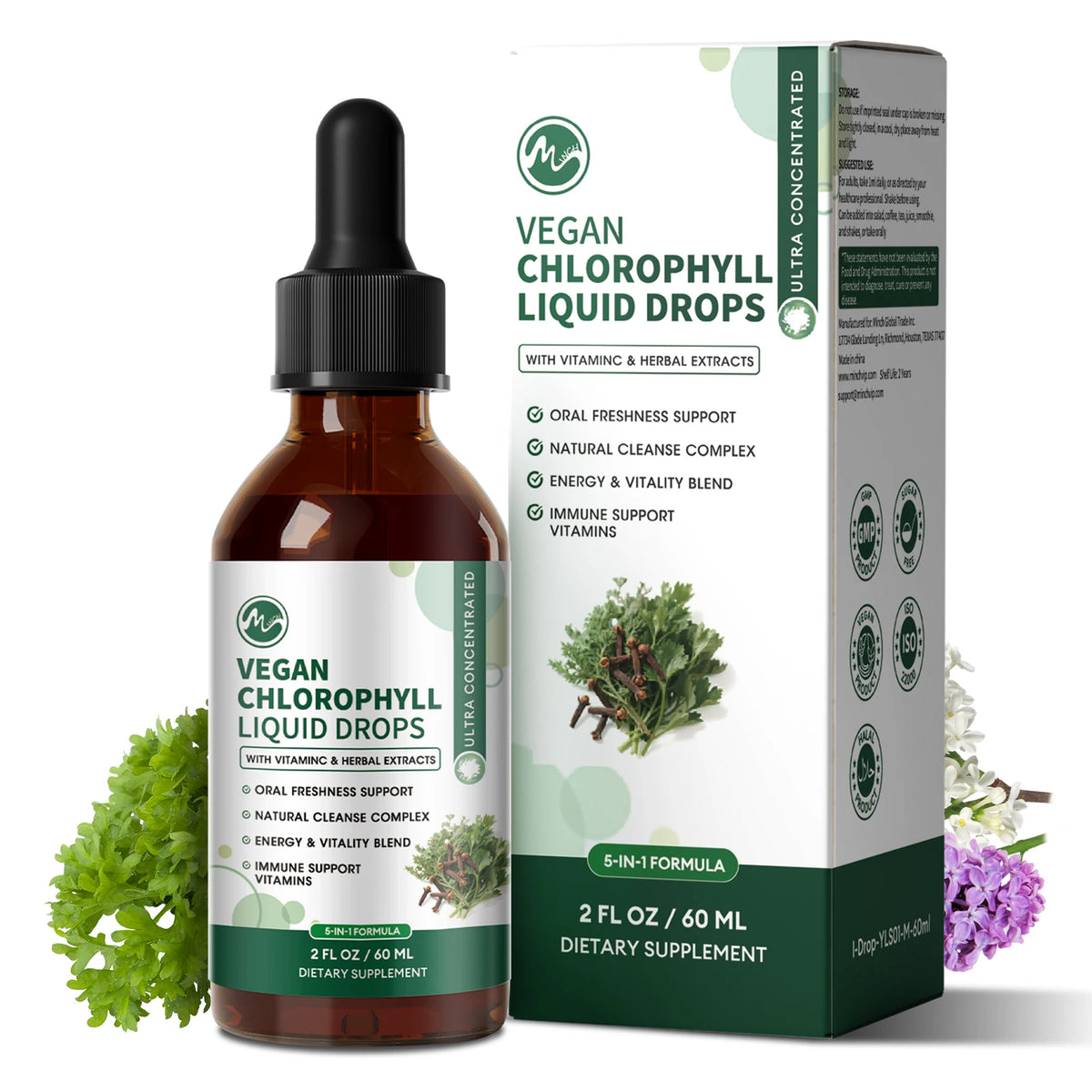 Minch Chlorophyll Liquid Drops Supports Skin And Gut Health