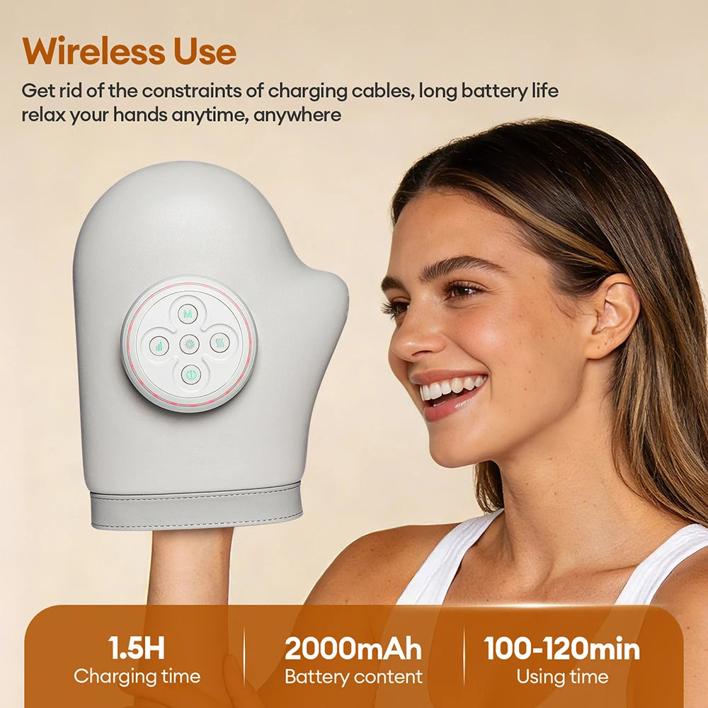 Wireless Air Compression Hand Massager With Red Light Therapy