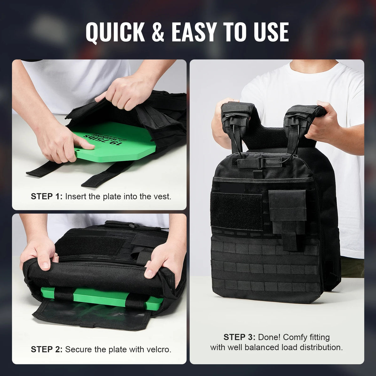 Premium Steel Weighted Vest Plates For Strength Training