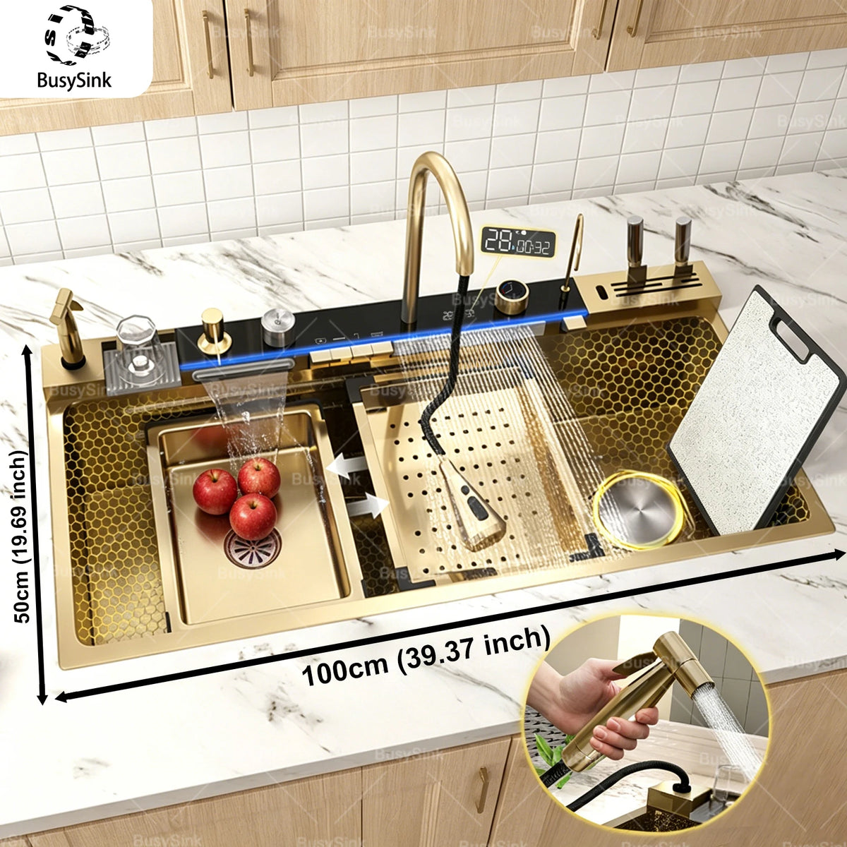 BusySink Modern Stainless Steel Multifunctional Kitchen Sink