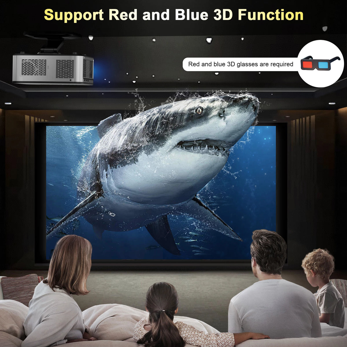 Horlat Android Projector 4K Full HD 3200 Ansi Lumens Wifi