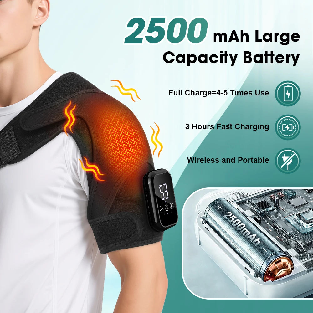 Hailicare Electric Heating Vibration Shoulder Massager Temperature Control