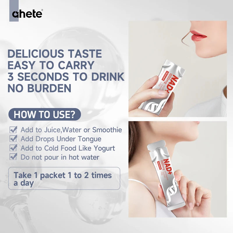 Ahete NAD Supplement With Nicotinamide And Resveratrol