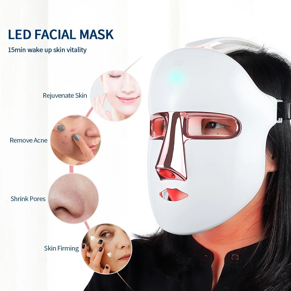 Foreverlily Wireless Led Photon Face Mask Skin Rejuvenation Therapy