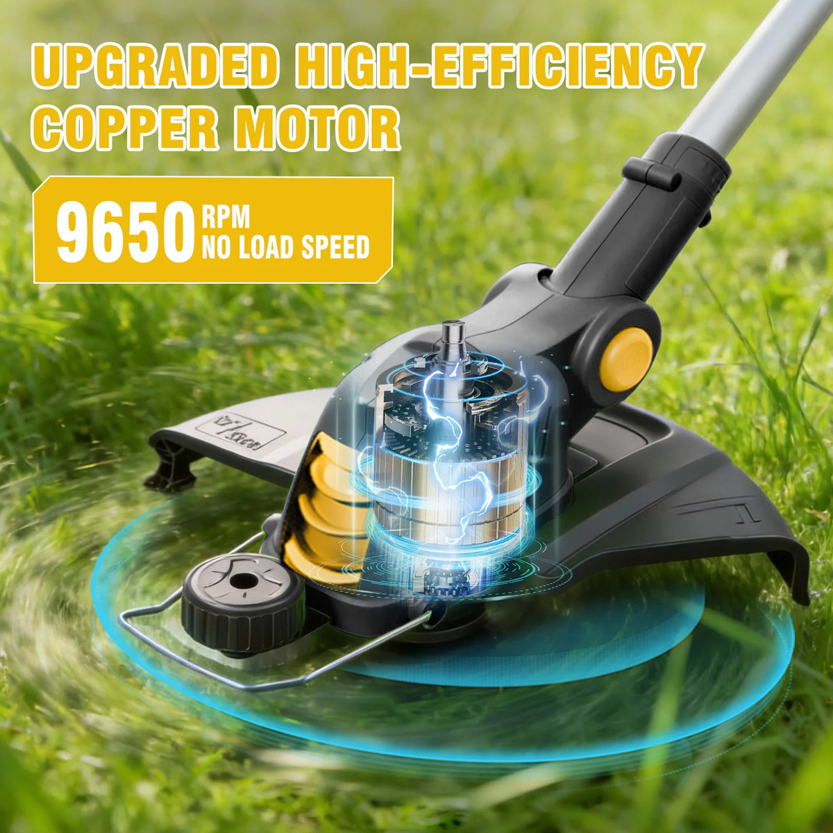 Cordless 3-in-1 String Trimmer and Lawn Edger with Battery Charger