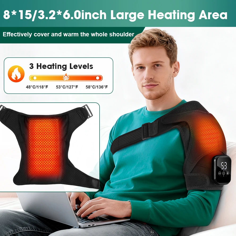 Hailicare Electric Heating Vibration Shoulder Massager Temperature Control