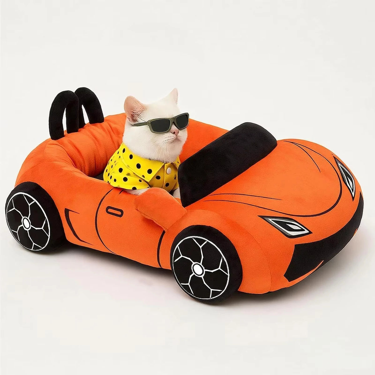CWV Supercar Cat Bed Soft Coral Fleece Washable Pet Craddle`