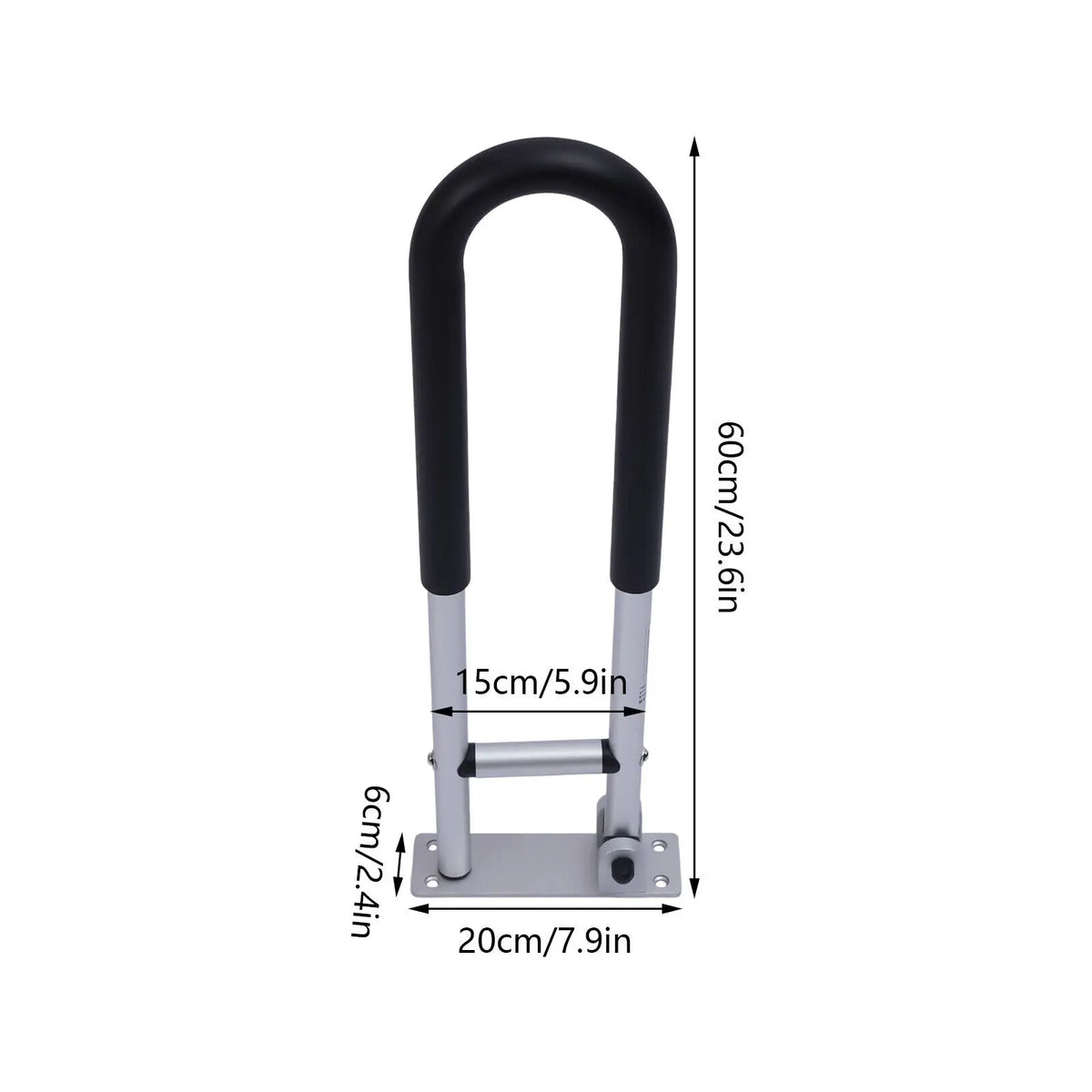 folding toilet grab bar