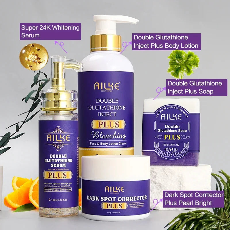 Ailke Glutathione Whitening Skin Care Set Targets Dark Spots