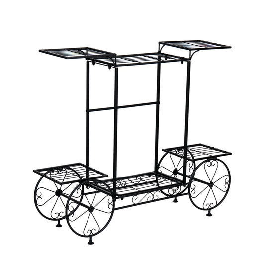 Six Tier Metal Plant Stand For Indoor Outdoor Flowers