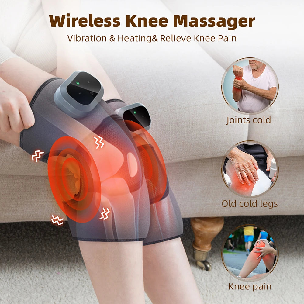 Foreverlily Heated Knee Massager With Vibration Hot Compress Brace