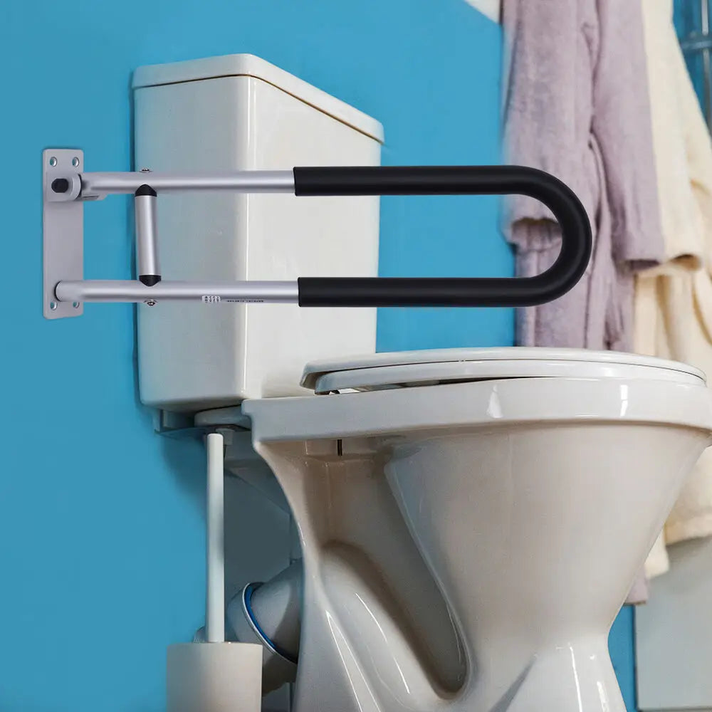 folding toilet grab bar