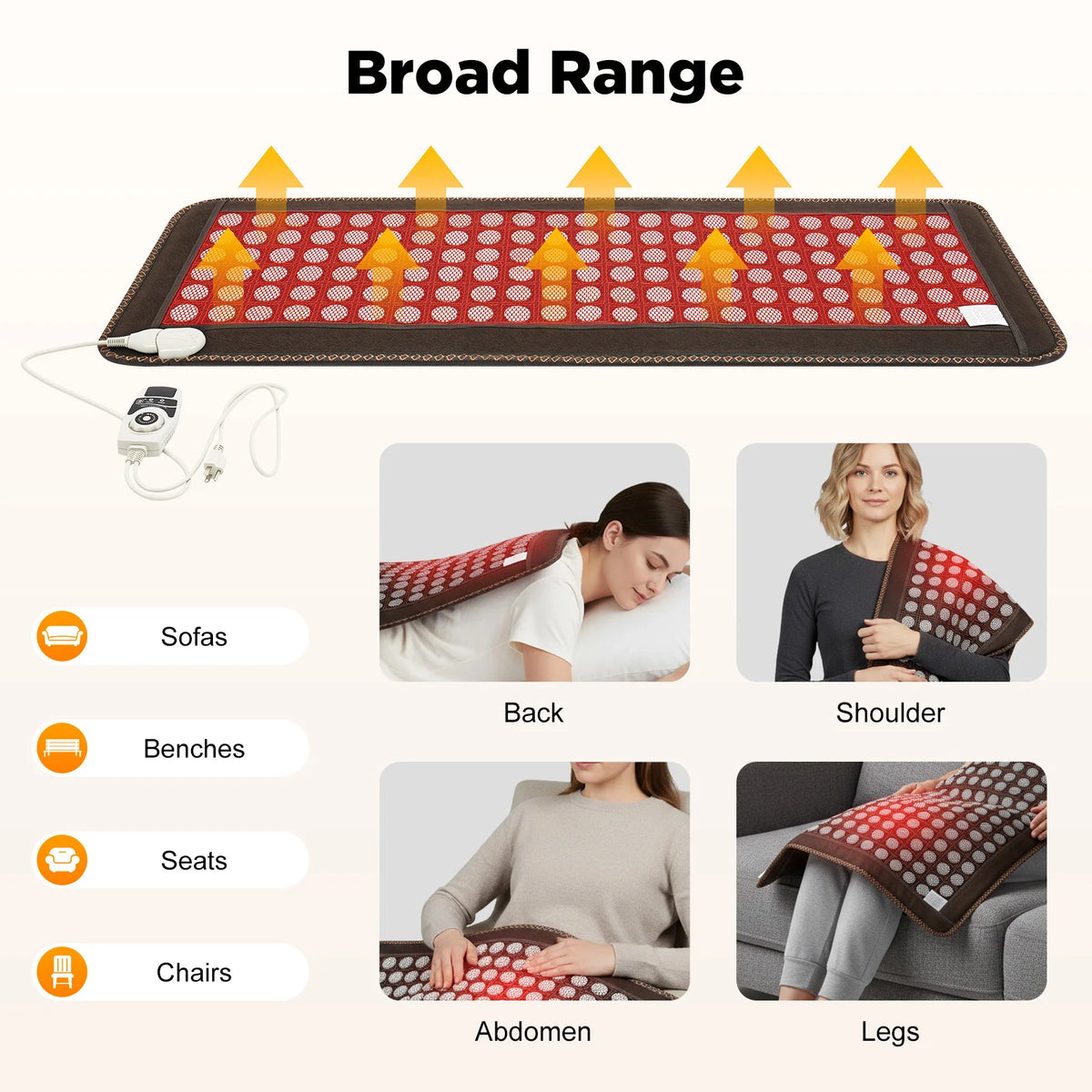 Bymaocar Natural Jade Heating Cushion With Overheat Protection