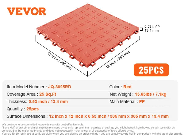 Interlocking Double Sided Non Slip Garage Floor Tiles